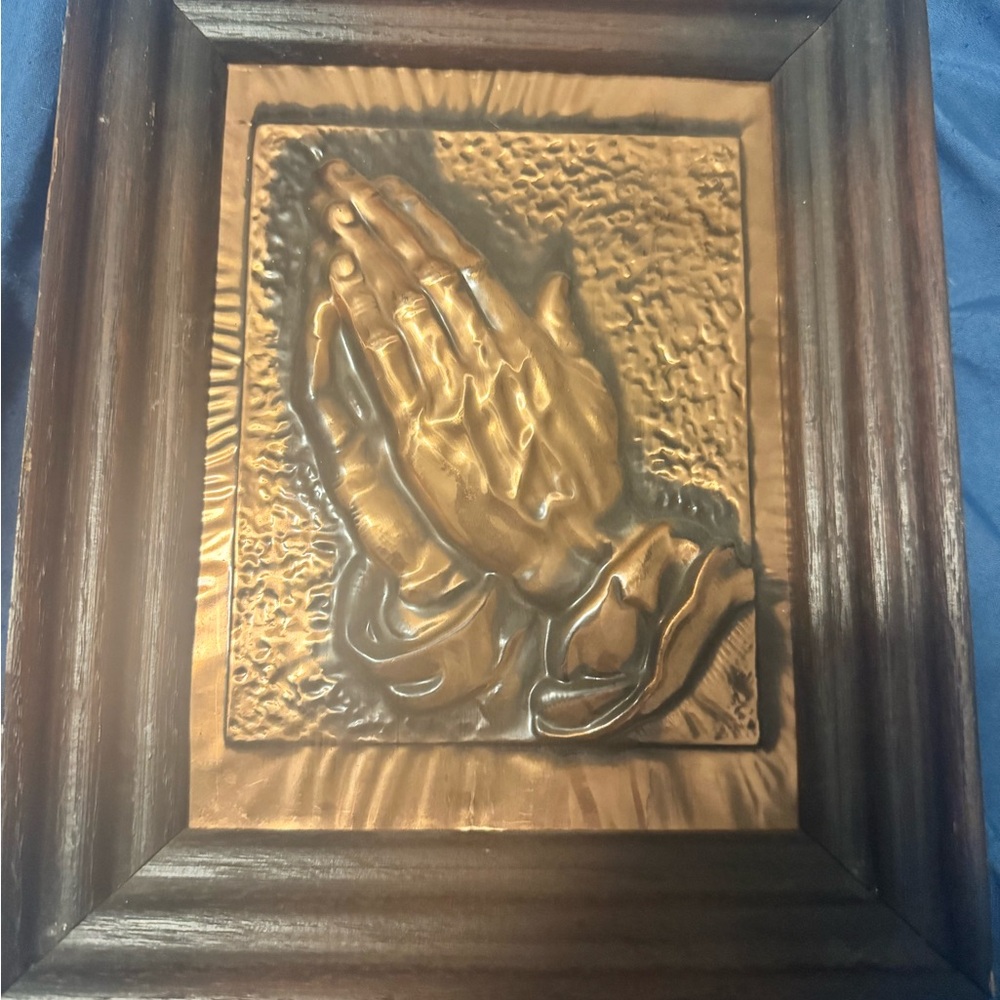 Copper Praying Hands Wall Art